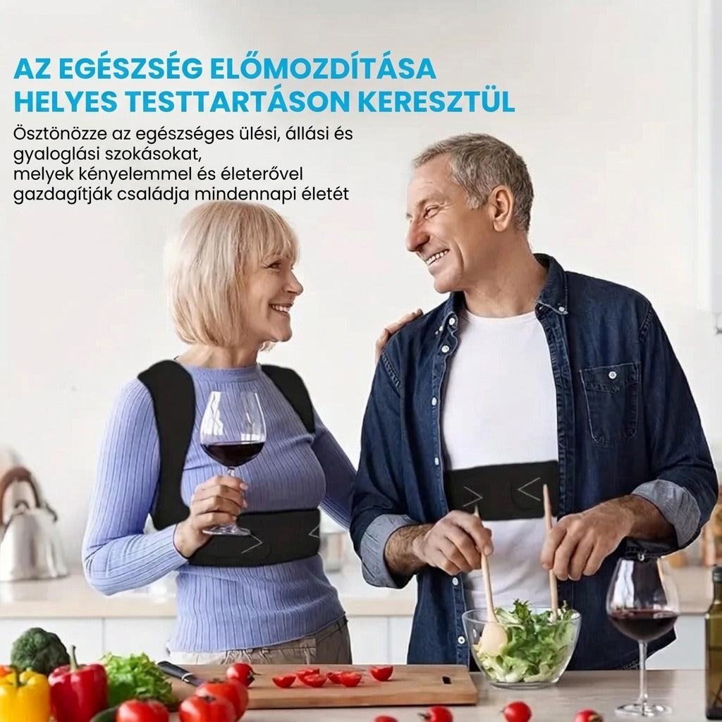 Egészség előmozdítása helyes testtartáson keresztül családi napi élet javítására