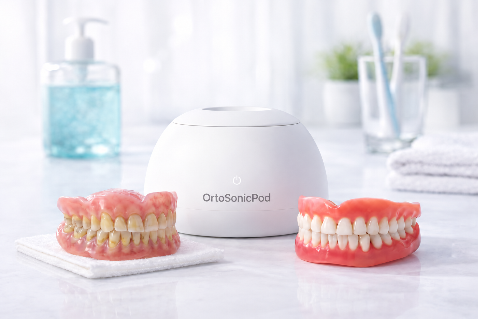 OrtoSonicPod, pulitore a ultrasuoni per protesi dentarie